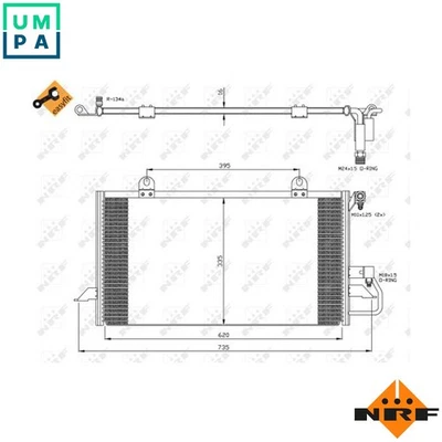 CONDENSER AIR CONDITIONING 35248 FOR AUDI ADW/6A/ACE/ABK/ABT/AAD 2.0L ADR 1.8L - Image 1 of 4