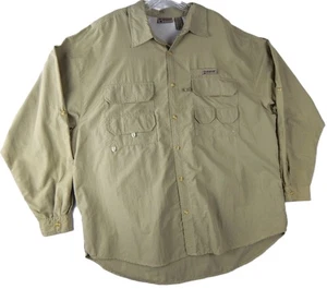 Alpine Design Shirt Tech XXL Men Fishing Long Roll Tab Button Up Pockets Vented - Picture 1 of 12