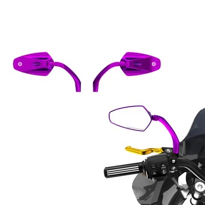 Purple Motorcycle Handlebar Rear Mirrors for Harley Softail XL Dyna Touring FLHR - Изображение 1 из 4