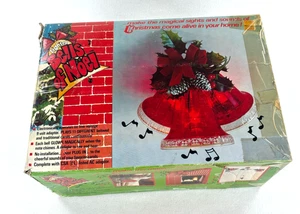 Vintage Christmas Decor Melody Bells Yuletide Enterprise Red Musical 1979 WORKS - Picture 1 of 9