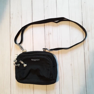 baggallini Triple Zip Bagg Crossbody/Clutch/Waist Pack Black - Image 1 of 4