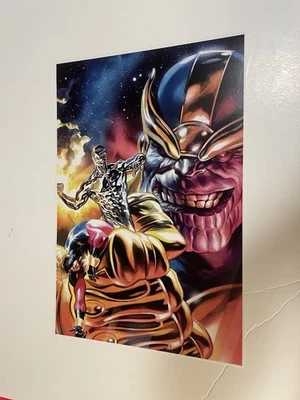 PÓSTER PIN UP NUEVO DE MARVEL COMICS THANOS VS THE SILVER SURFER & CAPTAIN MARVEL COMICS. Foto 1 de 3