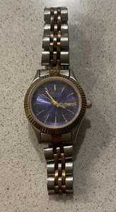 Citizen Watch Women Two Tone Blue Dial Date GN-4W-S 25mm Needs Battery - Picture 1 of 6