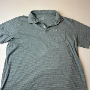 George Polo Shirt Mens XL Blue Striped Pocket Short Sleeve Casual Comfort Soft - Picture 1 of 10