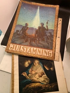 Antique VTG Swedish Julstamning Art Magazine Lot 1931 1936 Christmas Spirit Star - Bild 1 von 24