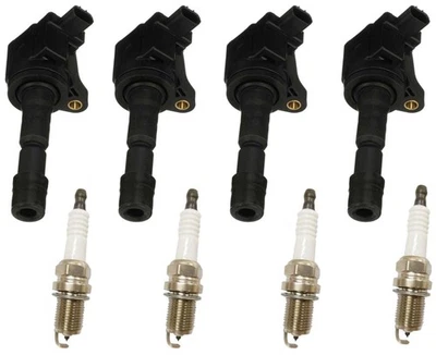 4 Direct Igntion Coils & Platinum Spark Plugs Fits Honda FIt 2006-2008 - Image 1 of 4