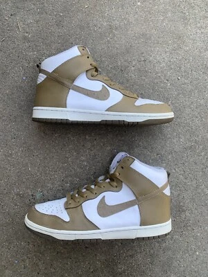 Vintage Nike Dunk High 2010 Ostrich Pack Size 9 Men Olive Brown White SB - Image 1 of 4