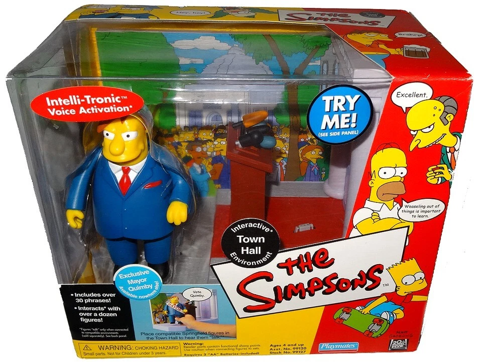 The Simpsons Town Hall Playset Environment WOS Figura MIB RARO Brinquedo Prefeito Quimby - Imagem 1 de 1