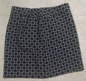 Ann Taylor size 12 small skirt loft New with tags Black and White - Picture 1 of 5