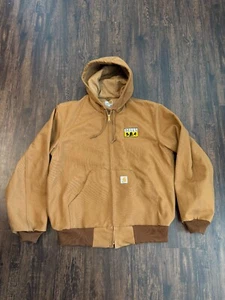 Carhartt J131 BRN Hooded Zip Jacket Herren Medium Brown Made in USA - Bild 1 von 11