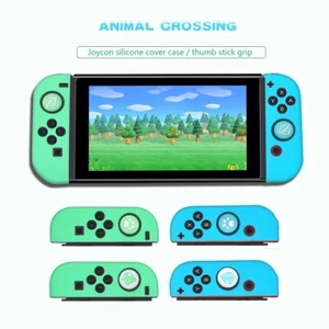 For Nintendo Switch OLED Joy-con Animal Crossing Thumbstick Cover Silicone Case - Picture 1 of 9