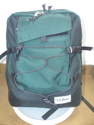 NEW VTG. 1990'S LL Bean Backpack CAMPUS COMPUTER LLB# AF51 Green Canvas 20X13X8" - Image 1 of 4