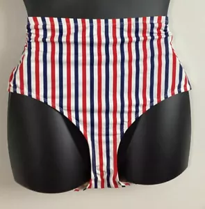 Hochtaillierter Schwimmslip Unterteil Cacique Lane Bryant Übergröße 28 patriotisch sexy Hüfte - Bild 1 von 12