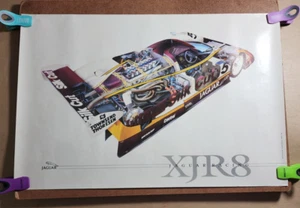 Vtg 1987 JAGUAR XJ8R Racing Poster - Printed in England - Picture 1 of 9