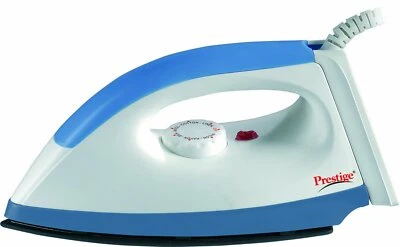 New Best Prestige PDI - 02 Plastic 1000-Watt Dry Iron (white and blue)-Free Post - Image 1 of 2