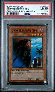 YUGIOH CP03-EN003 GRAVEKEEPER'S SPY SUPER RARE HOLO PSA 8 - Picture 1 of 2
