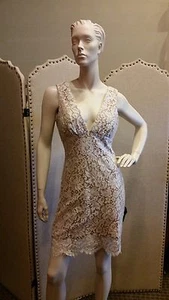 Neu mit Etikett ABS elfenbeinfarben Spitze Cocktailkleid Größe 6 - Bild 1 von 5