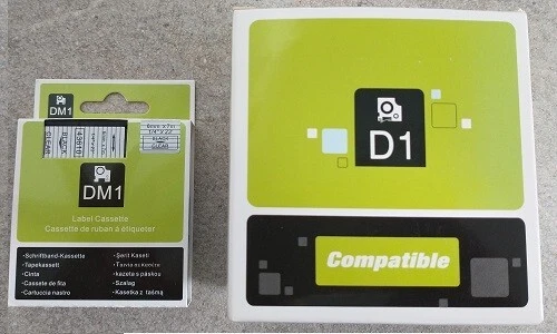 5 упаковок 6 мм 43610 D1 DM1 черный на прозрачный для DYMO d1 ленты этикетка менеджер - Изображение 1 из 1