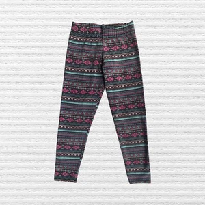 725 Originals Girls Southwest Print Capri Leggings Multicolor on Gray Size 14 - Picture 1 of 12