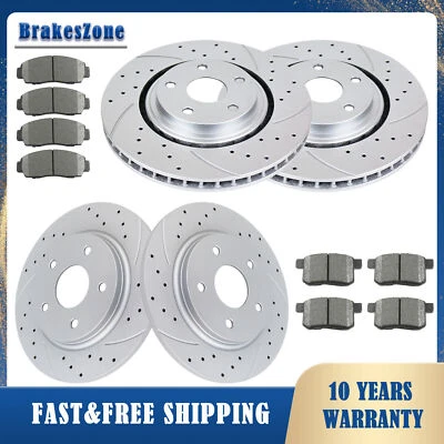 Pastillas de rotores de freno delanteros y traseros aptas para Dodge Journey Volkwagen Routan 2009-12 Foto 1 de 4