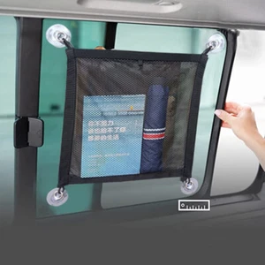 New Design Car Windows Suction Cup Storage Nylon Net Pocket Organizer Bag AU - Picture 1 of 5