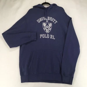 POLO RALPH LAUREN Men's Hoodie Sweater Size XLT Tall University RL Crest Blue - Picture 1 of 13