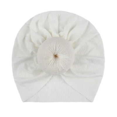 Sombrero de tela suave para bebé gorro colores lisos turbante gorra infantil niños niñas envolturas para la cabeza Foto 1 de 4