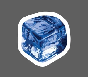 Ice Cube Sticker Frozen H20 Waterproof - Picture 1 of 3