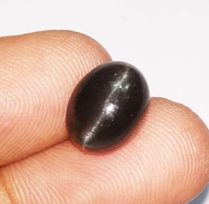 Piedra preciosa suelta natural ojo de gato negro certificado 4,80 quilates con regalo gratis - Imagen 1 de 4