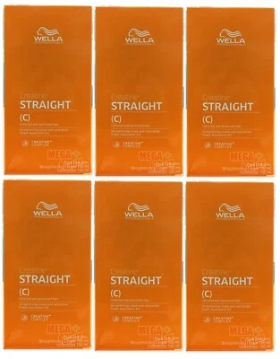 6 x WELLA WELLASTRATE Permanent Straight System Hair Straightening Cream # MILD - image 1 of 3