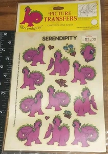 Vintage Stickers,SERENDIPITY, DRAGON,TRANSFERS,vERY RARE(stk4 Bx) - Picture 1 of 7