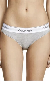 Calvin Klein moderne Damen-Bikini-Slips aus Baumwolle grau - UVP £23 - Bild 1 von 5