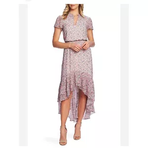 1.STATE Floral Print High/low Dress In Coral Sunwashed NWT Size Large - Picture 1 of 12