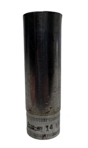 Snap On 3/8" Drive 6-Point 14mm Deep Chrome Socket SFSM14 - Picture 1 of 6