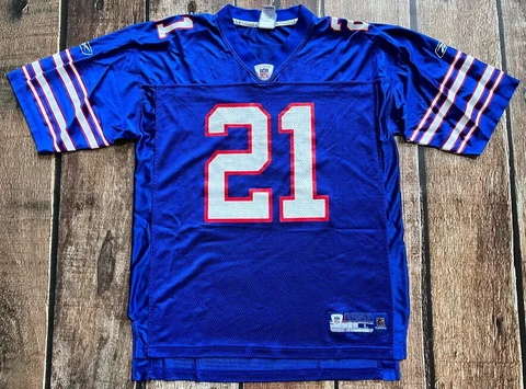 VINTAGE REEBOK NFL EQUIPMENT JERSEY BUFFALO BILLS WILLIS MCGAHEE #21 LARGE EUC Cover