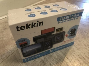 Tekkin 3 canali auto DVR HD 1080P 3 obiettivi dash cam tre vie registratore fotocamera 32 GB - Foto 1 di 5