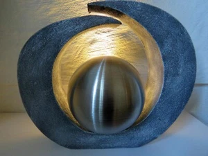 Tierurne Urne 1-35 kg Skulptur Lebenskreis Kugel Platin Holz LED Katze Hund neu - Bild 1 von 8