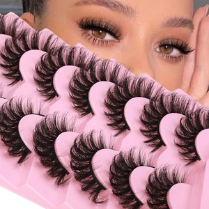 Mink Lashes Wispy Cat Eye Lashes Full 6D Volume Falsche Wimpern That Look like E - Bild 1 von 12