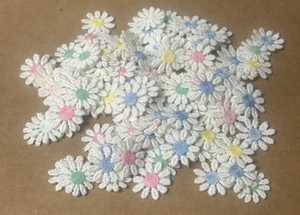 130 pcs Vintage Mini Spring Flower Sewing Craft Appliques 1" - Picture 1 of 4