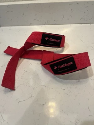 Harbinger Correas de Levantamiento Acolchadas Rosa Negro Mujer’s Barra de Levantamiento de Pesas Usadas en Excelente Condición Foto 1 de 3