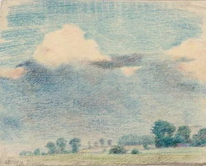 Hjalmar Asp (Swedish, 1879-1940) colored pencil drawing10 - Picture 1 of 1