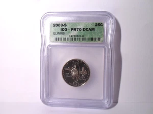 2003-S ILLINOIS Quarter ICG PR70DCAM  *Proof* - Picture 1 of 6