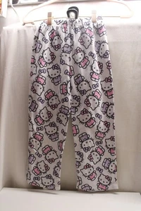 Hello Kitty White Pink 100% Polyester Girls Pajama Long Bottoms- 1 Piece Size 6 - Picture 1 of 4
