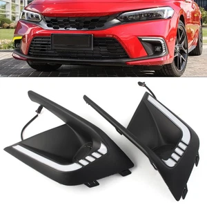 Front Bumper DRL Fog Light Daytime Running Fit Honda Civic 11th Generation 2021+ - Picture 1 of 14