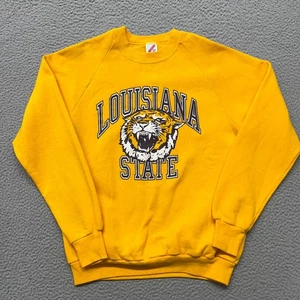 De Colección LSU Tigres Jerzees Adulto L Dorado Cuello Redondo Louisiana Stage University EE. UU. - Imagen 1 de 10