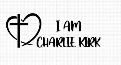 "Soy Charlie Kirk" Vinilo Coche Calcomanía Corazón Cruz Dios Jesús Trump MAGA Amor EE. UU. Foto 1 de 4