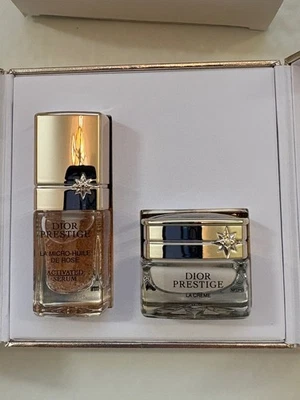 Dior Prestige путешествий Deluxe 2шт подарочный набор: Huile De Rose, La крем 5 мл каждый новый в коробке - Изображение 1 из 3