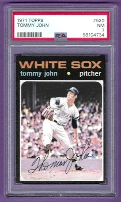 1971 Topps #520  Tommy John - Chicago White Sox - PSA  NM  7 - Image 1 of 2