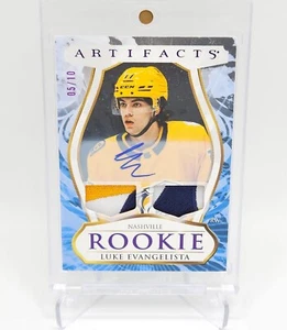 2024-25 Upper Deck Artifacts Luke Evangelista Dual Patch Auto /10 RARE - Picture 1 of 2