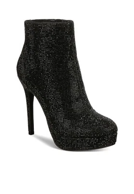 Thalia Sodi Women's Chiara Platform Dress Booties Shoes Black Glitter 7.5M - Image 1 of 4